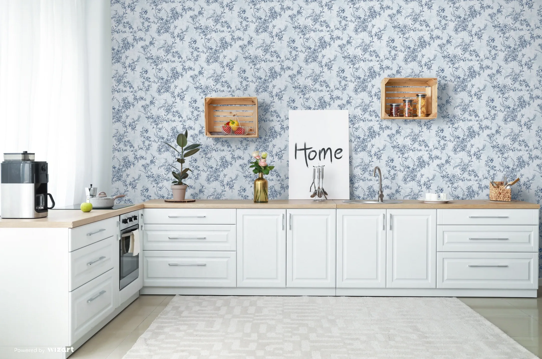 Blue Embossed Wallpaper – Nature-Inspired (9914-2)